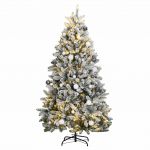 vidaXL Árvore Natal Artificial Articulada com 300 Luzes Led+bolas 270cm - 4079515506