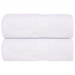 vidaXL Toalhas de Mãos 2 Peças 30x30 cm 360 g/m2 100% Algodão Branco - 3817527235