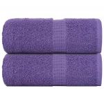 vidaXL Toalhas de Bidé 2 Peças 30x50 cm 360 Gsm 100% Algodão Roxo - 3310644499