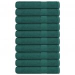 vidaXL Toalhas 10 Peças 100x200 cm 360 Gsm 100% Algodão Verde - 2734563567