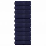 vidaXL Toalhas Hóspedes 10pcs Azul Marinho 30x50cm 360gsm 100% Algodão - 1325265656