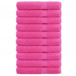 vidaXL Toalhas de Sauna Premium Solund 10 Peças 80x200 cm 600 Gsm Rosa - 2402863490