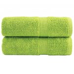vidaXL Toalhas de Bidé Premium Solund 2 Peças 30x50cm 600 Gsm Verde Maça - 2641817098