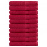 vidaXL Toalhas Premium Solund 10 Peças 100x200 cm 600 Gsm Vermelho - 581457044