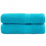 vidaXL Toalhas de Banho Premium Solund 2 Peças 100x150 cm 600 Gsm Verde - 1187287440