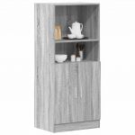 vidaXL Armário Cozinha 57x41,5x131,5 cm Derivados Madeira Sonoma Cinza - 3833557511