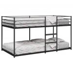 vidaXL Beliche sem Colchão 107x203 cm Aço Preto - 274863518