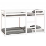 vidaXL Beliche 90x190 cm Madeira de Pinho Maciça Branco - 869540500