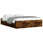 vidaXL Estrutura de Cama 140x190 cm Carvalho Fumado - 1939953535