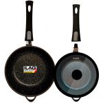 Briebe Conjunto 2 Frigideiras Indução Antiaderentes, Cabo Removível, Profundas 24/28 cm, Alumínio Fundido Preto MGK19S - BRI-MGK19S