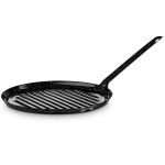 Briebe Frigideira de Grelha Indução 22 cm Aço Esmaltado, Vitrocerâmica, Fogo, Gás, Forno Preto Levante - BRI-300022
