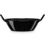 Briebe Paellera Valenciana Indução 20 cm, Aço Esmaltado Caçarola Funda 1,4 L, Fogo, Gás, Forno Preto Levante - BRI-700420