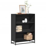 vidaXL Estante 80,5x35x107,5 cm Derivados de Madeira Preto - 1478828223