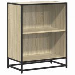 vidaXL Estante 60x35x76 cm Contraplacado Cor Carvalho Sonoma - 954378586