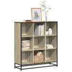 vidaXL Estante 97,5x33x107,5 cm Derivados Madeira/metal Carvalho Sonoma - 4206699164