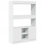 vidaXL Armário Alto 92x33x140 cm Derivados de Madeira Branco - 3584716712