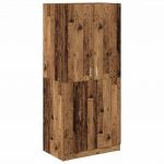 vidaXL Roupeiro 80x52x180 cm Derivados de Madeira Madeira Velha - 1716711417
