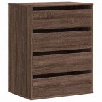 vidaXL Cómoda 60x41x76 cm Derivados de Madeira Carvalho Castanho - 2070941590