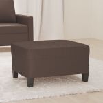 vidaXL Apoio de Pés 70x55x41 cm Couro Artificial Castanho - 2998070289