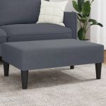 vidaXL Apoio de Pés 77x55x31 cm Veludo Cinzento-escuro - 1629550562