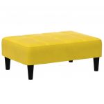 vidaXL Apoio de Pés 77x55x31 cm Veludo Amarelo - 1175500851