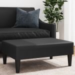 vidaXL Apoio de Pés 77x55x31 cm Couro Artificial Preto - 2866302271