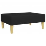 vidaXL Apoio de Pés 77x55x31 cm Tecido Preto - 529632095