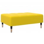 vidaXL Apoio de Pés 77x55x31 cm Veludo Amarelo - 1190592542