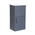 Sweeek Caixa de Correio em Aço Galvanizado com Fechadura 56cm Caixa de Encomendas Antracite 56x43x107 cm