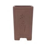 Luso Bonsai Vaso de Bonsai Cascata 23*23*32 cm c/Desenhos Sem Esmalte - Yixing - 06362