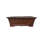 Luso Bonsai Vaso de Bonsai Rectangular 16*13*7 cm Castanho Oxido - Yixing - 84120