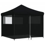 vidaXL Tenda para Festas Pop-up Dobrável com 4 Paredes Laterais Preto - 976458518