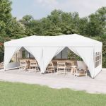 vidaXL Tenda para Festas Dobrável com Paredes Laterais 3x6 M Branco - 2444297747