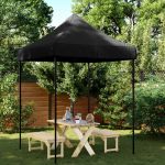 vidaXL Tenda para Festas Pop-up Dobrável 200x200x306 Preto - 3350314885