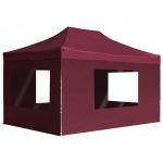 vidaXL Tenda Dobrável Prof. com Paredes Alumínio 4,5x3m Vermelho Tinto - 4052796719