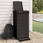 vidaXL Caixote do Lixo para Exterior 41x41x86 cm Polipropileno Preto - 3804853365