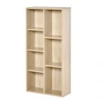 HomCom Estante para Livros Estante de Madeira com 7 Compartimentos de Armazenamento 50x24x106cm Carvalho - 836-367AK