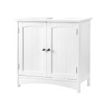 Móvel de WC Vasagle para Lavatório, 2 Portas, Prateleira Ajustável, 60 x 30 x 60 cm Branco - BBC01WT