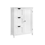 Móvel de WC Vasagle de Chão 3 Gavetões, 1 Prateleira Ajustável, 60 x 30 x 81 cm Branco - BBC49WT