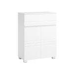 Móvel de WC Vasagle de Chão, Gaveta, 2 Portas, Prateleira Ajustável, 60 x 30 x 80 cm Branco - BBK140W01