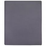 vidaXL Lençóis Ajustáveis 2 Peças 140x200 cm Algodão Jersey Antracite - 1409710866