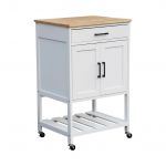 Sweeek Balcão de Cozinha em Madeira de Pino Bendor Branco 100x60x89 cm