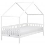 Beliani Cama Infantil em Madeira de Pinho Branco Tamanho Único 90x200cm com Estrutura de Ripas