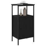vidaXL Mesa de Cabeceira Carvalho Preto Madeira de Engenharia Médio - 474974305