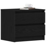 vidaXL Mesa de Cabeceira Carvalho Preto Madeira de Engenharia - 4268780137