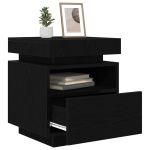 vidaXL Mesa de Cabeceira Conjunto de 2 Carvalho Preto Madeira Derivada - 3281937040