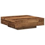 Mesa de Sofá vidaXL Madeira Velha Madeira 100 X 100 X 31 cm Durável - 3042189779