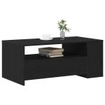 Mesa de Café vidaXL Carvalho Preto Compósito de Madeira Médio - 596247536