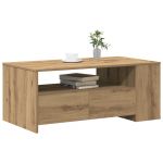 Mesa de Centro vidaXL Carvalho Artesanal Madeira 102 X 55 X 43,5 cm - 1418539878