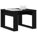 vidaXL Mesa de Café Carvalho Preto Madeira 50 X 50 X 35 cm Durável - 2800829917